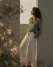 Cargar imagen en el visor de la galería, Camicia con Coulisse in Voile di Cotone Italiano