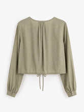 Cargar imagen en el visor de la galería, Camicia con Coulisse in Voile di Cotone Italiano