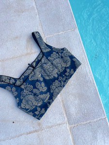 TOP BUSTINO IN TESSUTO JACQUARD