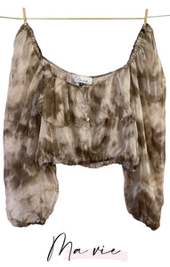 CAMICIA TYE-DYE 100% CHIFFON DI SETA